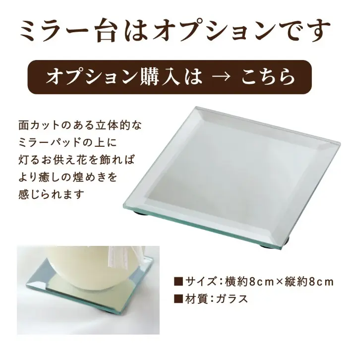 ミラー台紙はオプションです