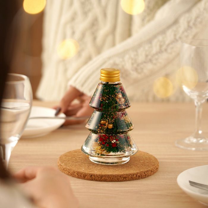 クリスマスツリーボトル』ハーバリウム｜横浜花まりか フラワーギフト店