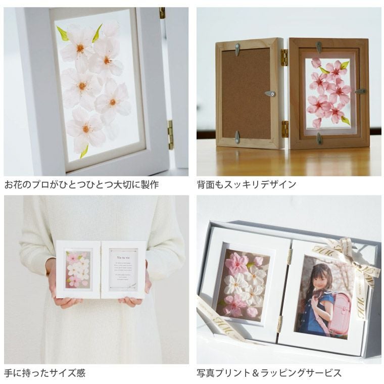 桜フローティングフレーム』 プリザーブドフラワー｜横浜花まりか