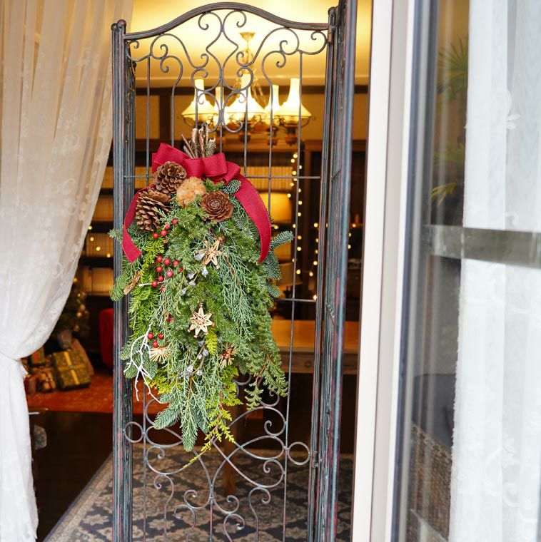 北欧ヒンメリクリスマススワッグ･生 60cm