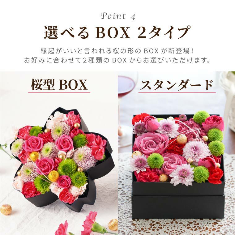 サプライズ ボックスフラワー Mサイズ』 生花｜横浜花まりか フラワー