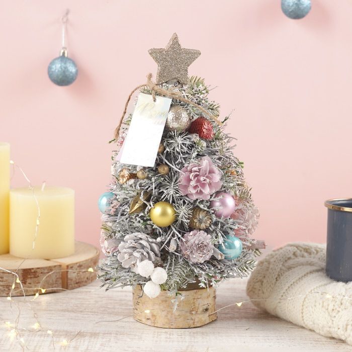 光る 北欧マイクロクリスマスツリー・Mサイズ  アーティフィシャルフラワー