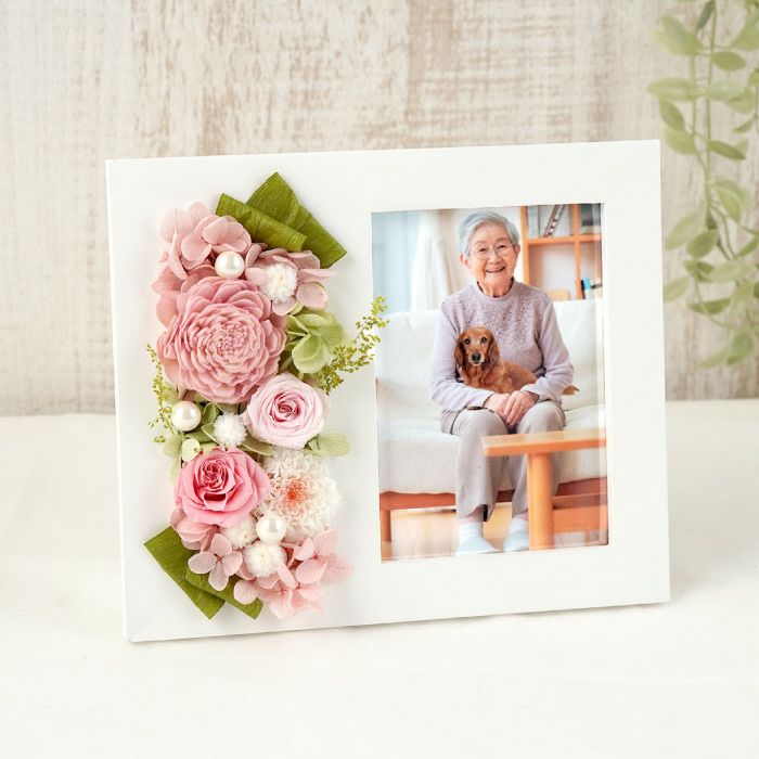 お供え写真立て お供え プリザーブドフラワー