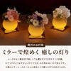 やさしく灯るお供え ミラー付LEDキャンドル プリザーブドフラワー