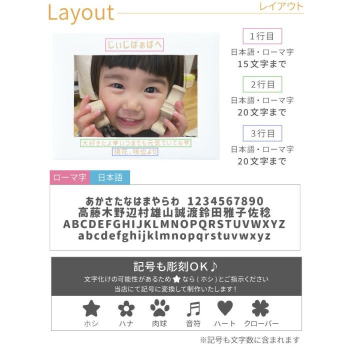 名入れ フォトフレームプリザホワイト