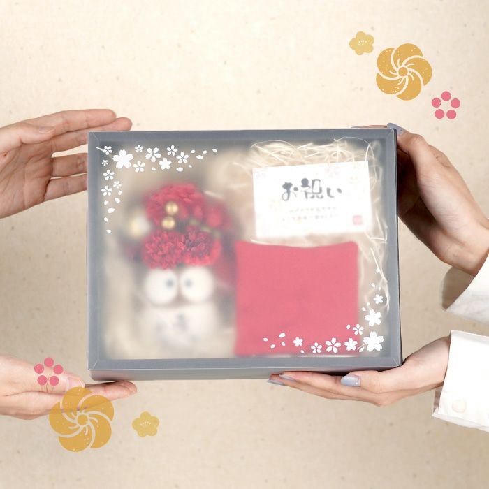 名入れ　ぽってりふくろうプリザ