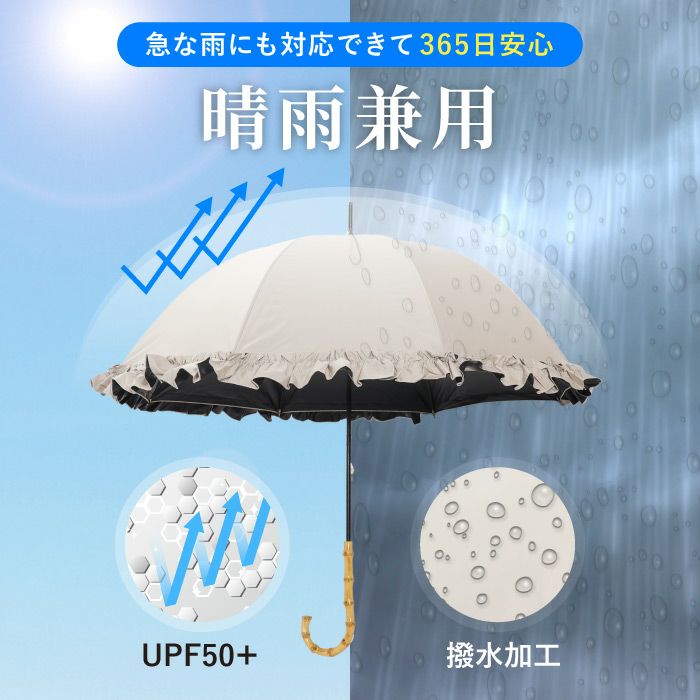 花ブレラ UVカット 晴雨兼用傘