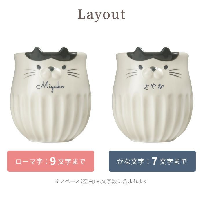 名入れ しのぎのねこマグ＆プリザブーケセット 雑貨 プリザーブドフラワー