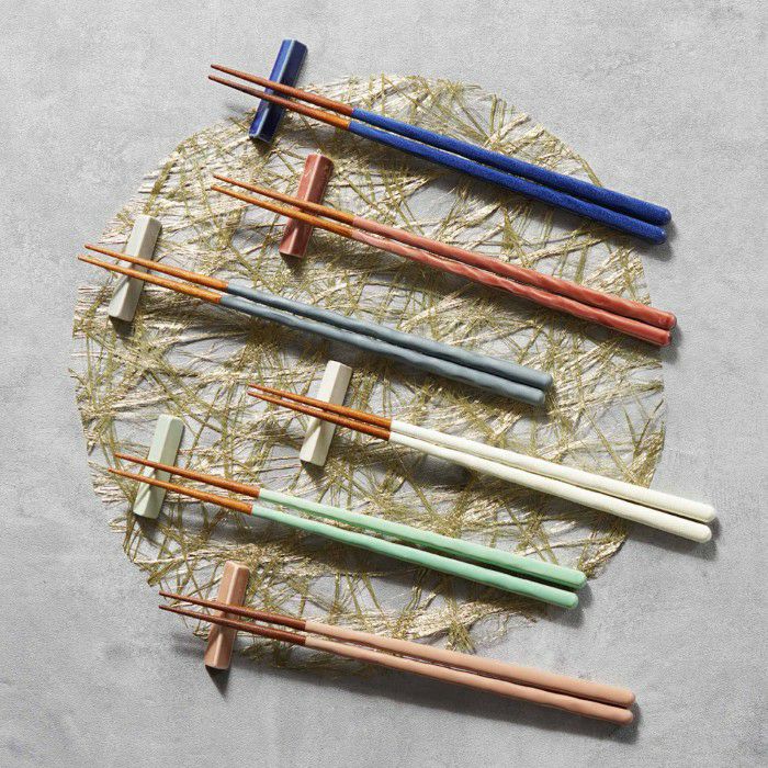 名入れ 桐箱入り KURABI 夫婦箸&箸置きセット 雑貨