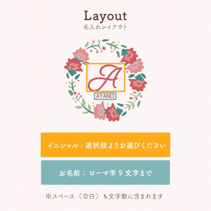 イニシャルフラワートートバッグミニブーケセット